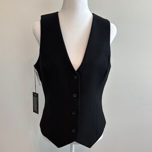 Aritzia Babaton Black Button-Up Vest new with tags